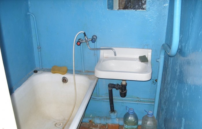 Так выглядела старая ванная комната