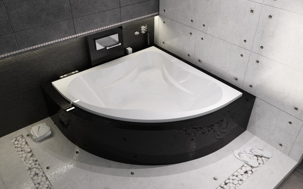 NEO 150x150 полукруглая угловая акриловая ванна (RIHO)