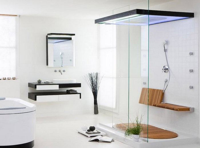Свобода ощущаемая в пространстве - это изюминка ванных в стиле минимализма
