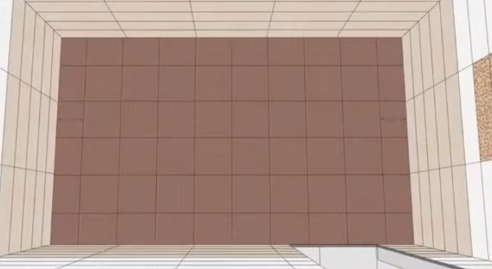 Пример раскладки квадратной плитки
