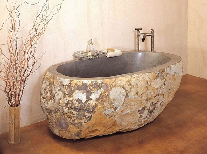 Элитная ванна из камня для ценителей эксклюзивных интерьеров