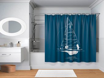 Тканевые шторы для ванной комнаты