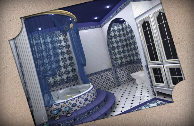 Ванная комната в восточном стиле